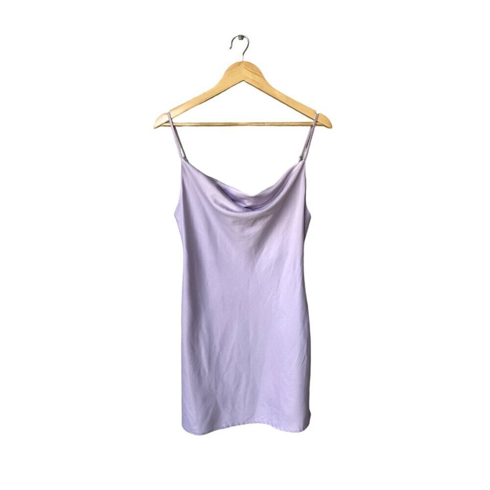 Urban Outfitters SzL Light Purple Mallory Cowl Neck Mini Slip Dress - Picture 3 of 11